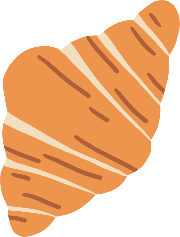 simplicidade design plano de pão croissant. png