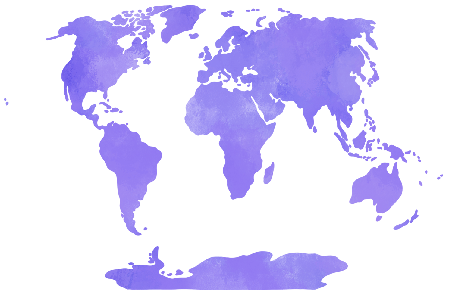 Doodle dessin à main levée de la carte du monde. png