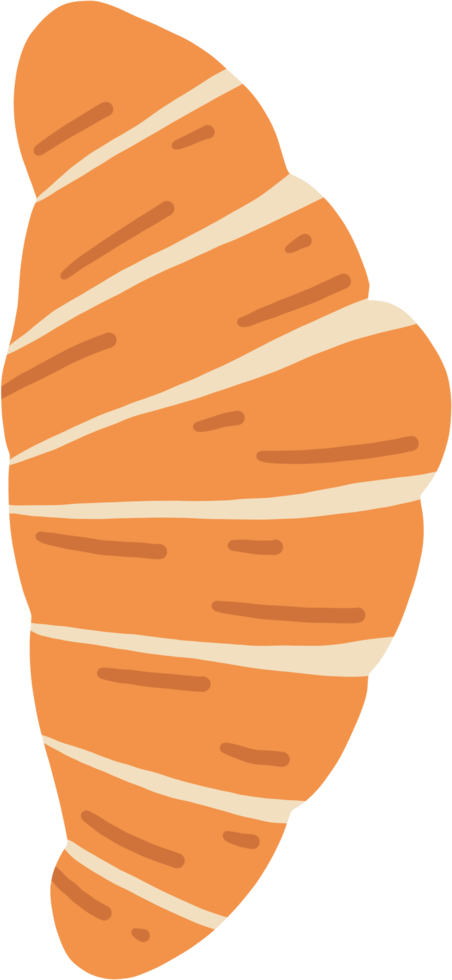 Einfachheit flaches Design von Croissantbrot. png