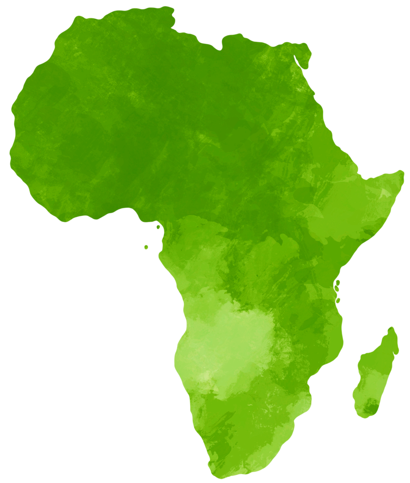 Gekritzel-Freihandzeichnung der Afrika-Karte. png