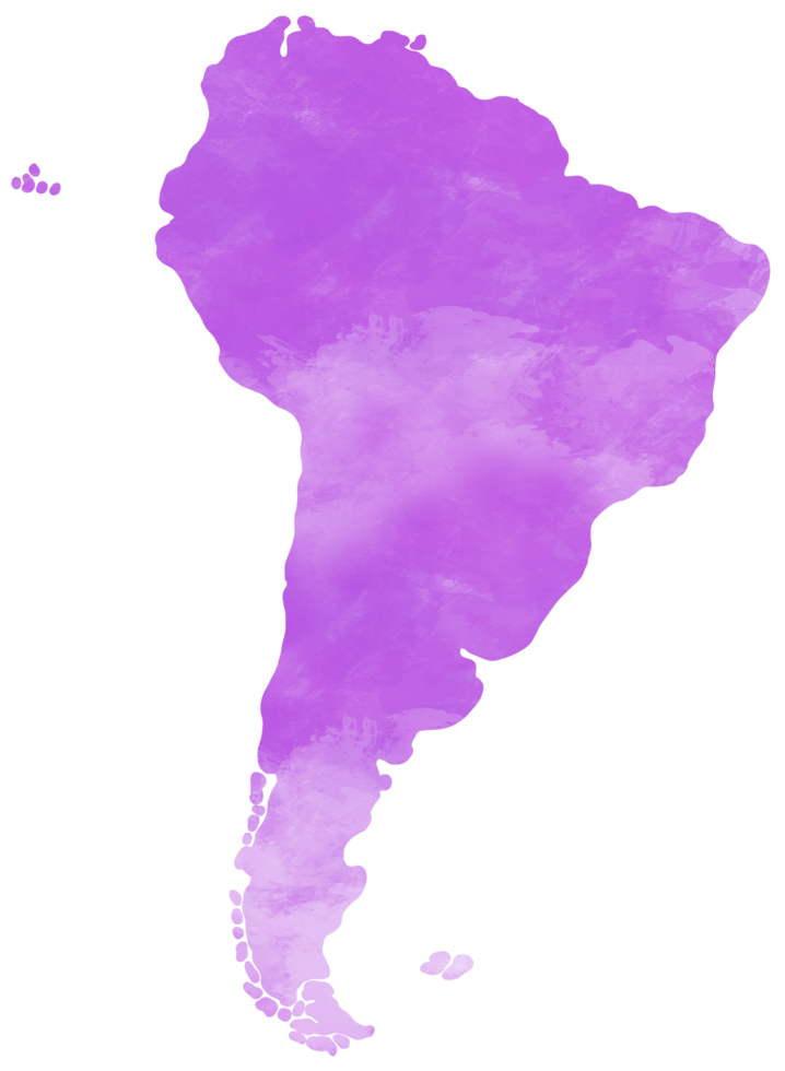 doodle freehand drawing of south america map. png