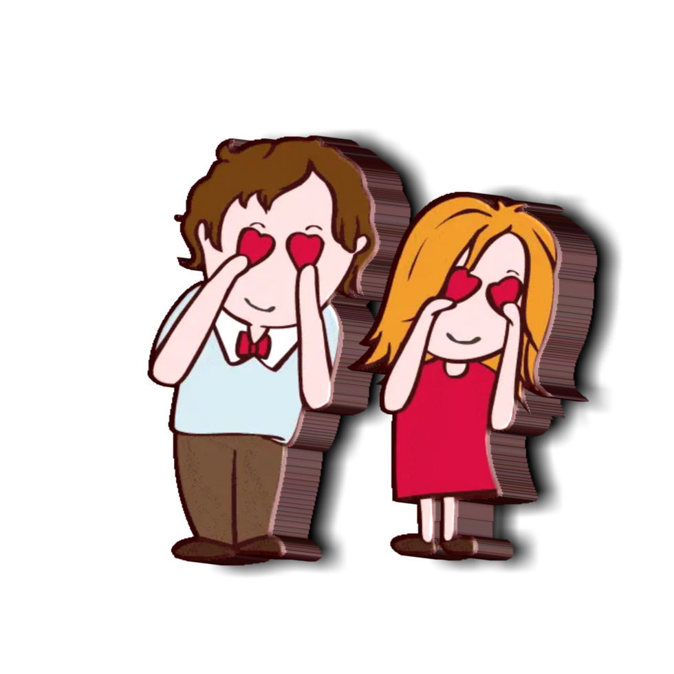 emoticono de pareja romantica png