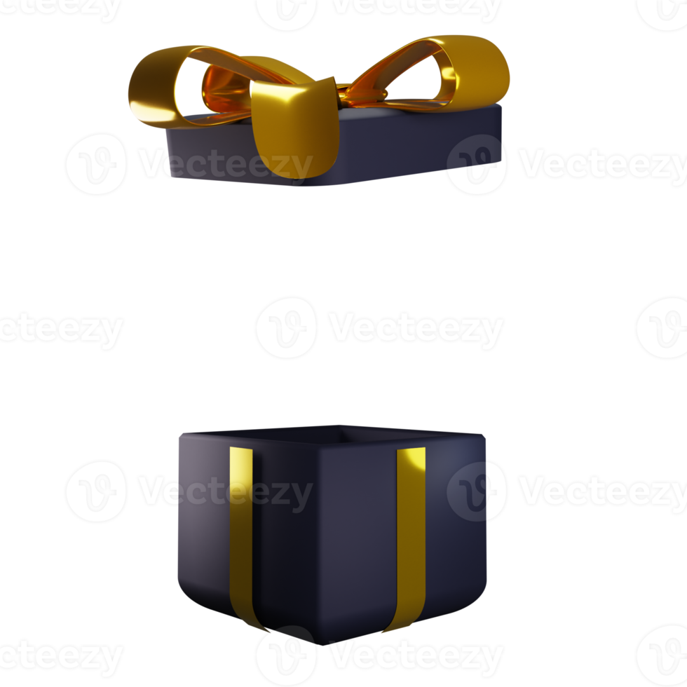 3d open giftbox illustration png