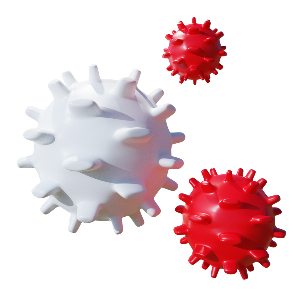 virus de renderizado 3d png