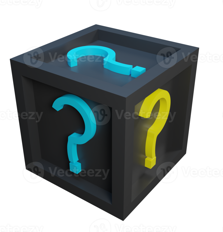 3d illustration Mysteri Box png