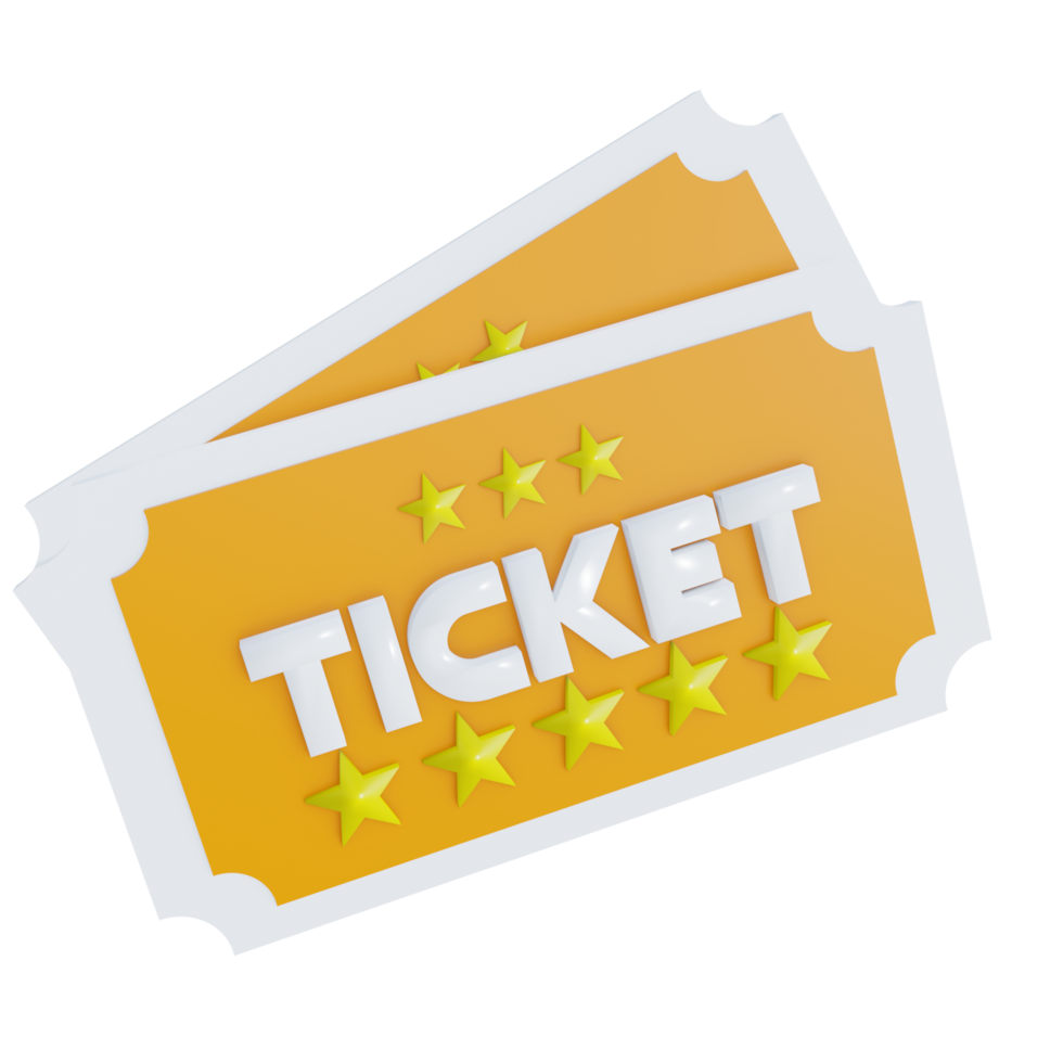 Movie Ticket 3D Icon png