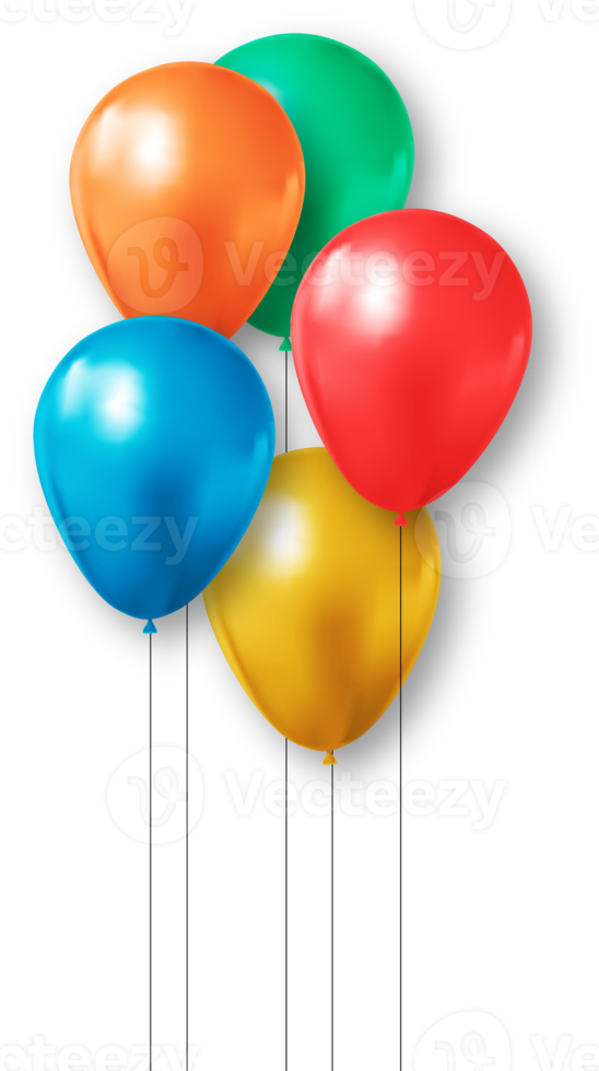 Colorful Birthday Balloons png