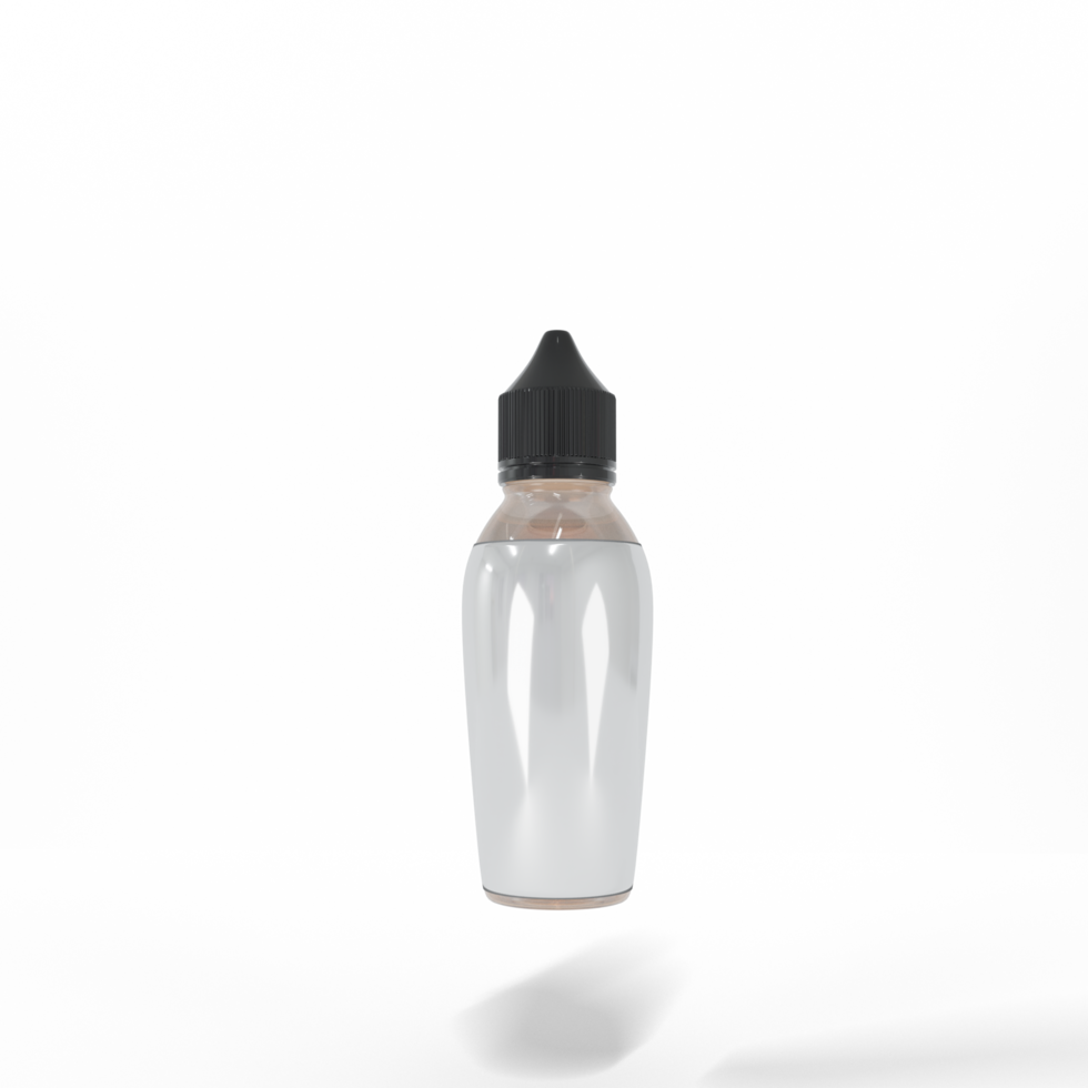 flüssigkeitsflasche 3d-rendering für branding-produktdesign, modell, förderung png