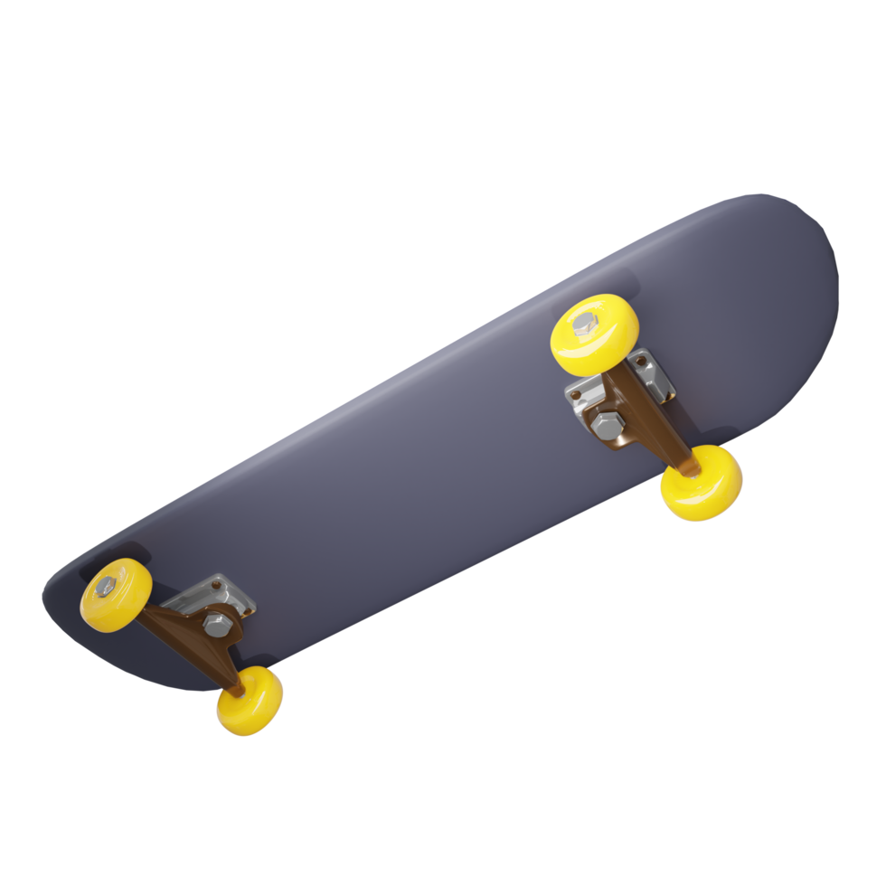 skateboard icon 3d render for UI icon Website games app png