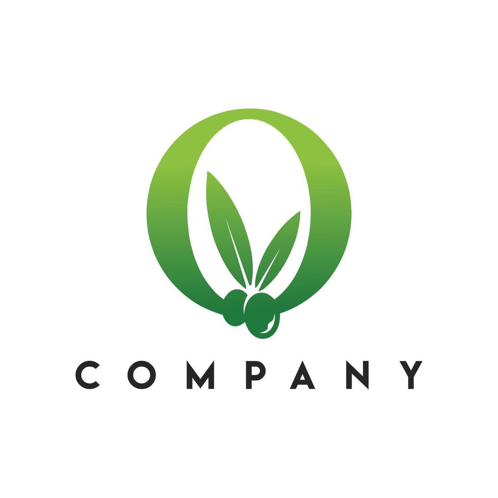 Olives O Letter Logo, Letter O logo design vector