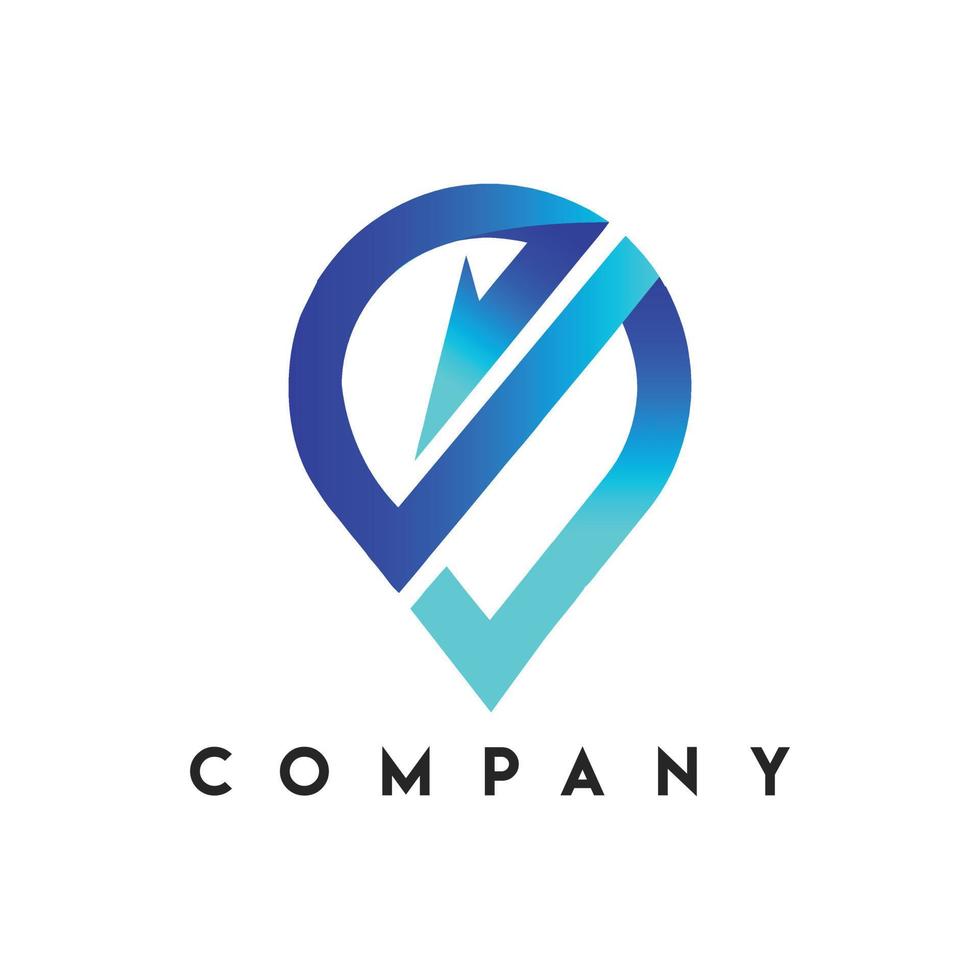 Arrow Pointer Logo, elegant Pixel Arrow logo template vector