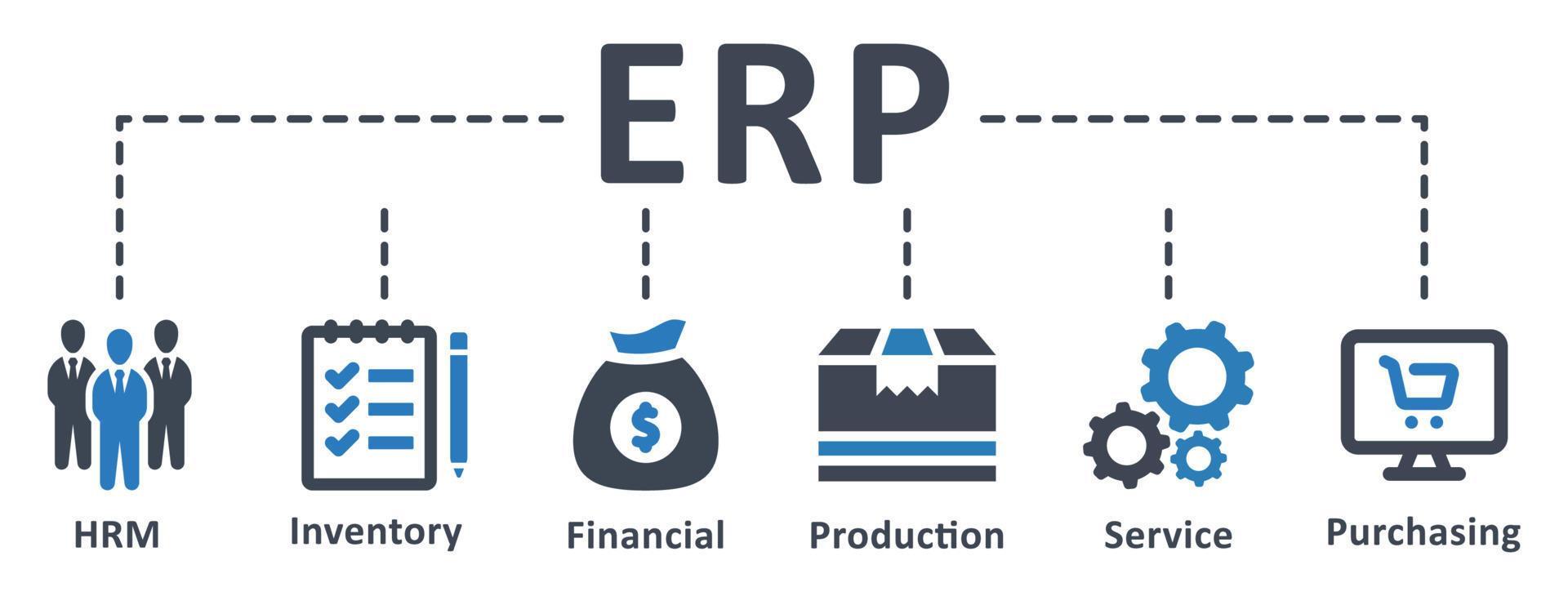 ERP icon - vector illustration . ERP, enterprise, resource, planning ...