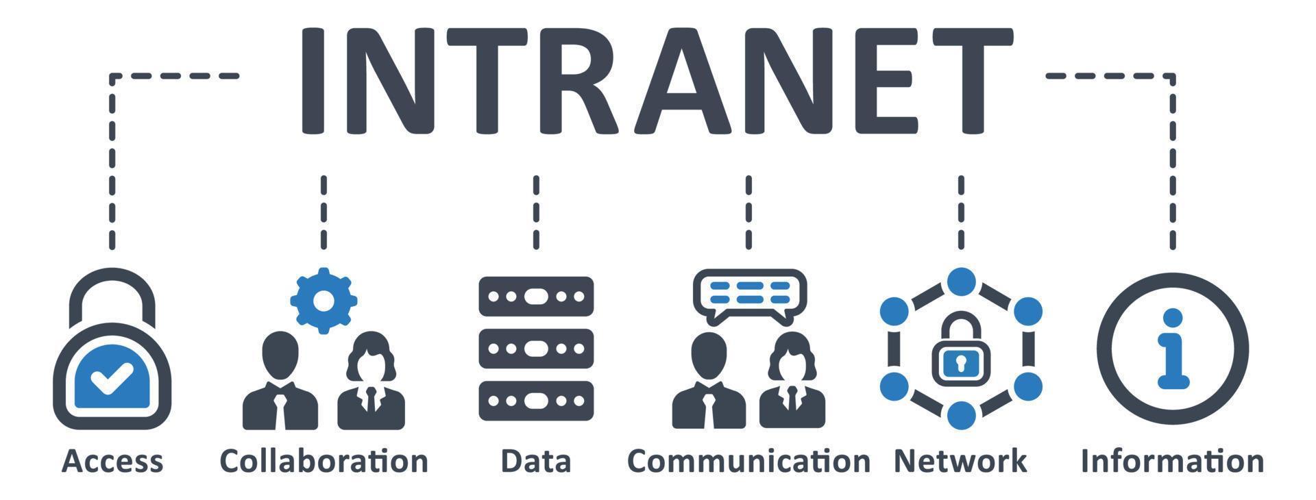 Intranet icon - vector illustration . intranet, access, collaboration, data, communication, private, network, information, technology, infographic, template, concept, banner, icon set, icons .