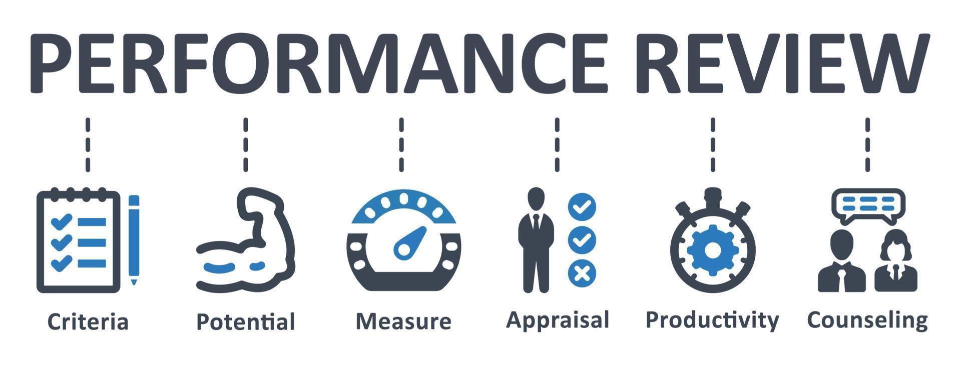 Performance Review icon - vector illustration . Performance, Review, job, appraisal, potential, criteria, measure, productivity, counseling, infographic, template, concept, banner, icon set, icons .