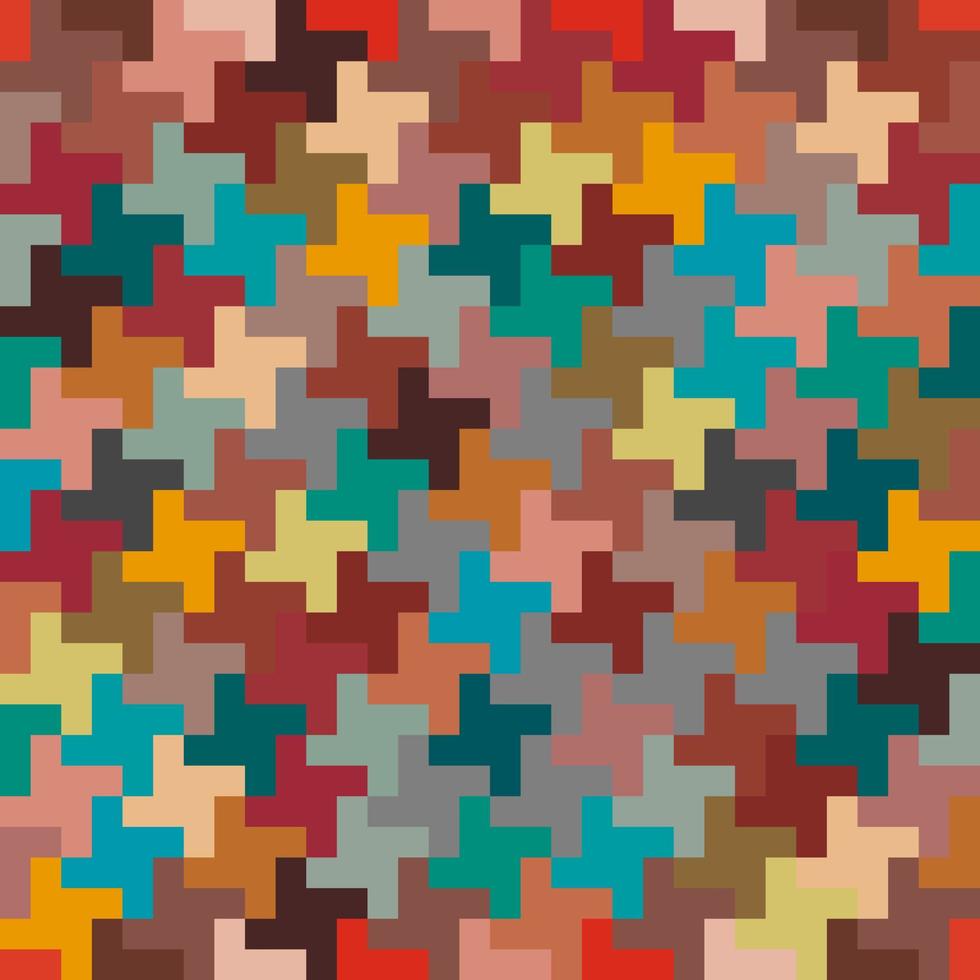 Hand drawn vector, Seamless jigsaw pattern to create greeting card. vector