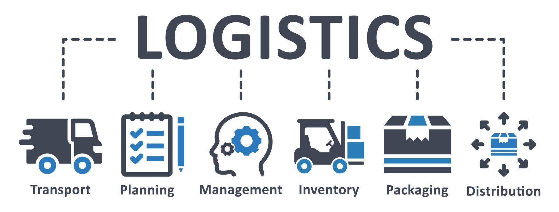 Logistics icon - vector illustration . logistics, transport, planning, inventory, management, packaging, distribution, delivery, infographic, template, concept, banner, pictogram, icon set, icons .