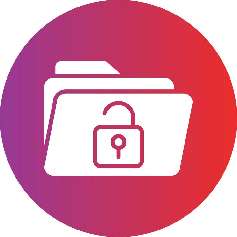 Folder Unlocked Icon Style vector