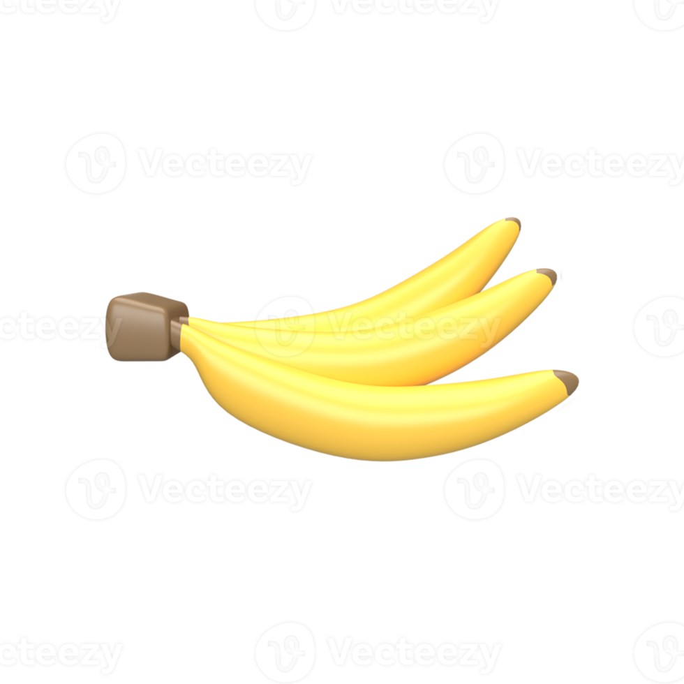 banana. ilustração de renderização 3D png