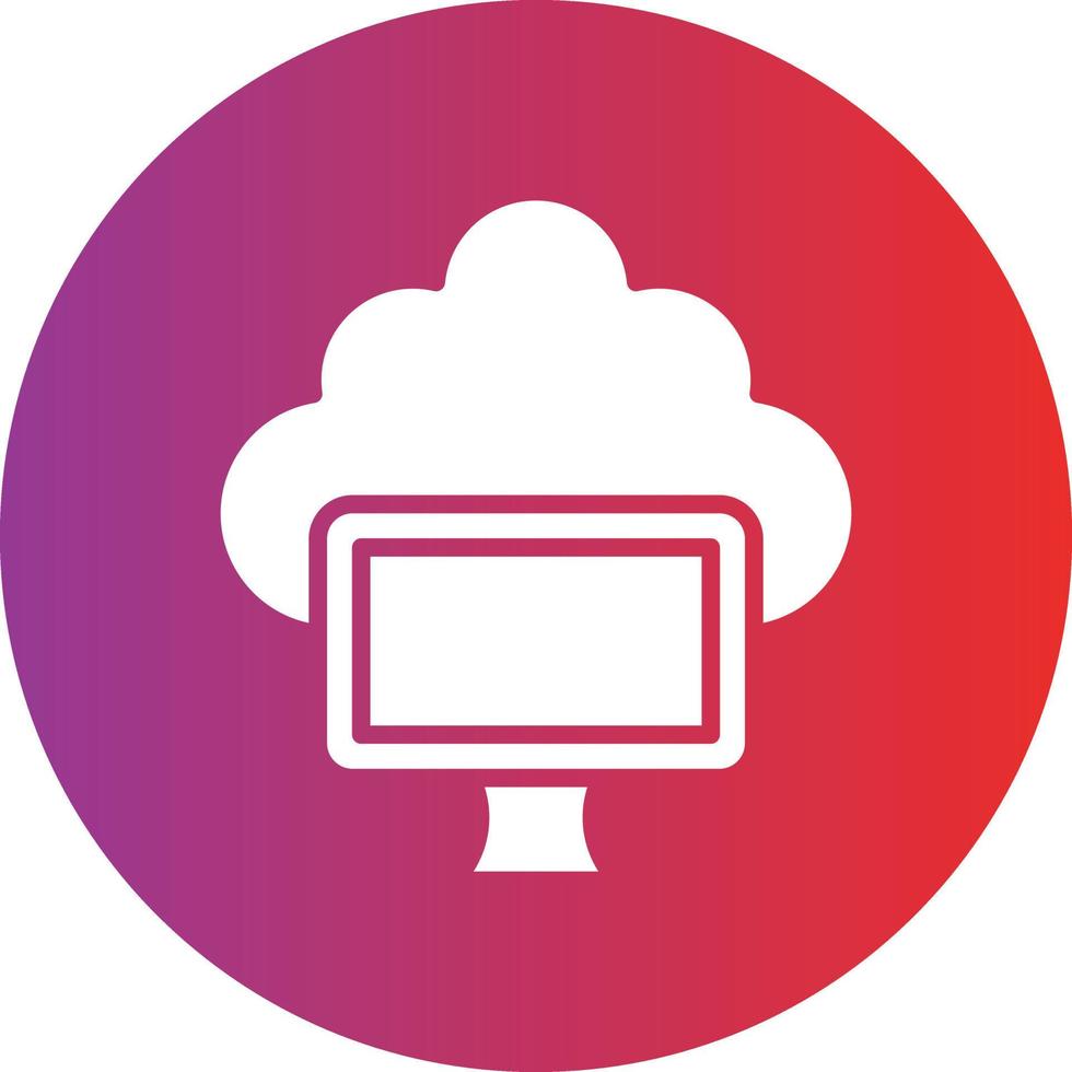estilo de icono de computación en la nube vector
