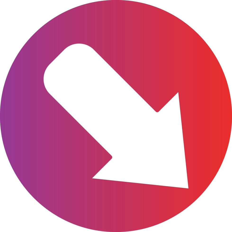 Down Right Icon Style vector