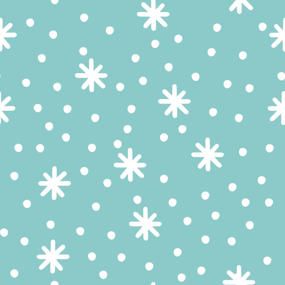 Cute snowflakes pattern in modern scandinavian style in vector. Abstract nordic geometric design for winter decoration interior, print posters, greeting card, business banner, wrapping. vector
