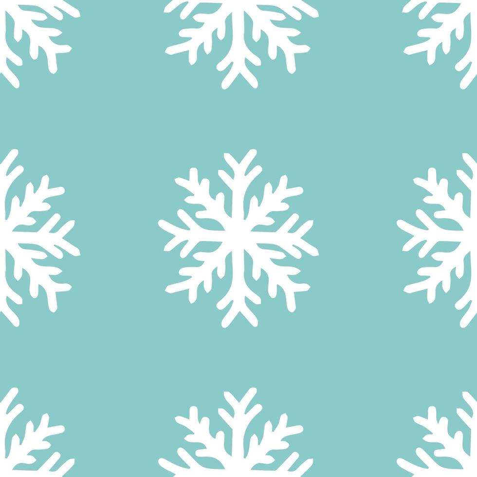 Cute snowflakes pattern in modern scandinavian style in vector. Abstract nordic geometric design for winter decoration interior, print posters, greeting card, business banner, wrapping. vector