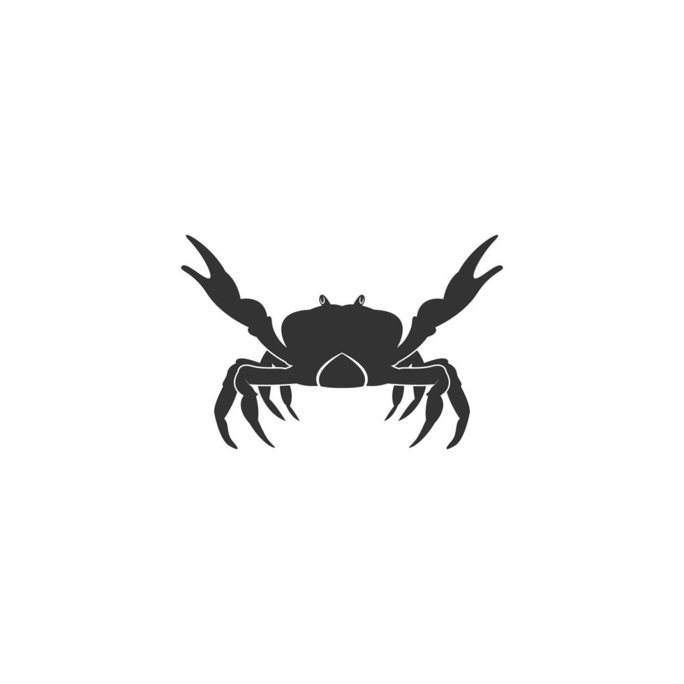 ilustración de diseño de icono de logotipo de cangrejo vector