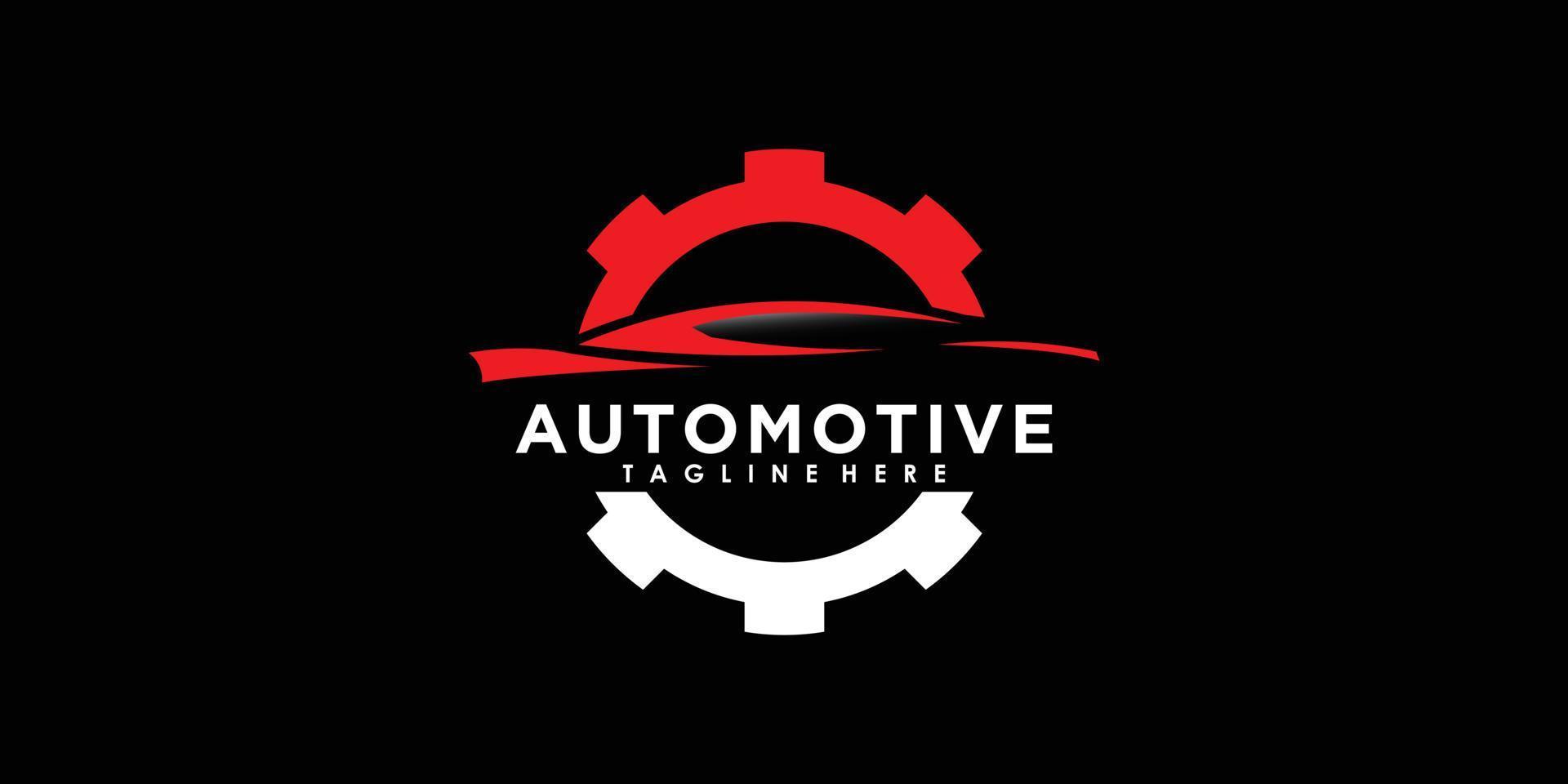 vector de diseño de logotipo de automoción y servicio de coche con concepto creativo