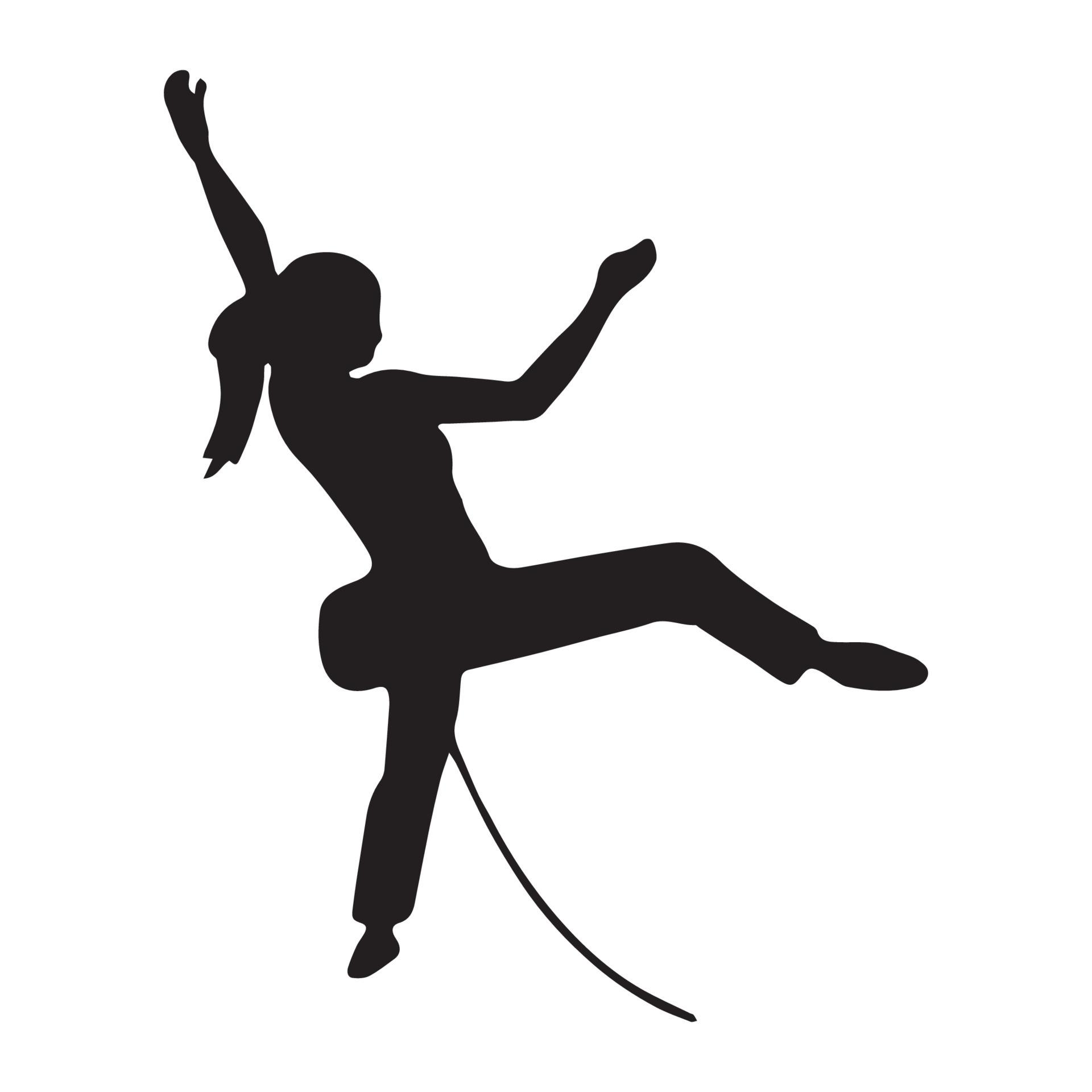 girl climber silhouette