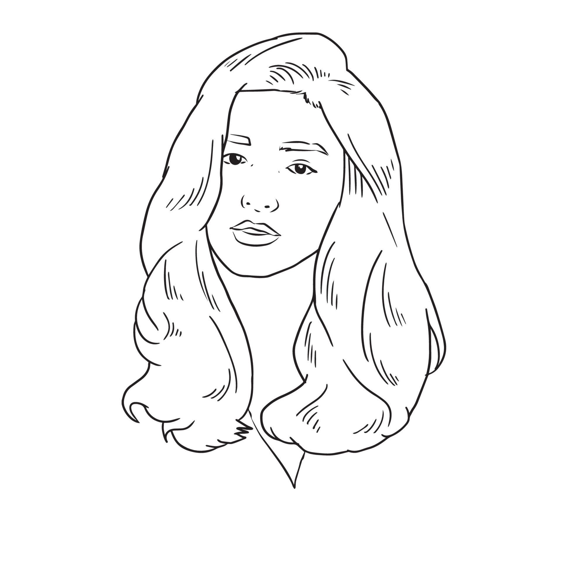 hand drawn sketch of beautiful woman face with long hair 13081324 Vector Art at Vecteezy hand drawn sketch of beautiful woman face with long hair 13081324 Vector Art at Vecteezy