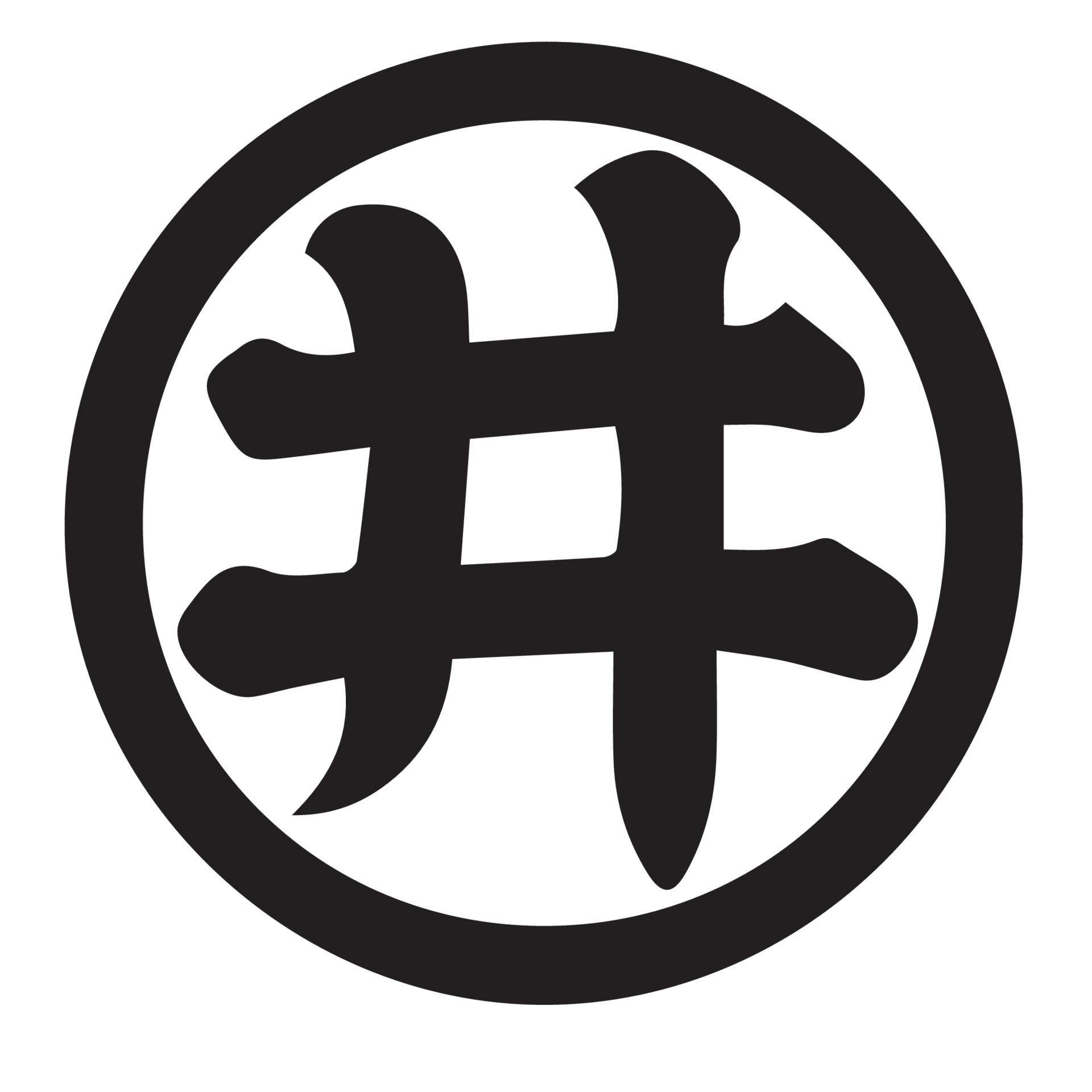 Japanese clan kamon crest symbol. Japanese ancient family stamp symbol. Japanese symbol used to