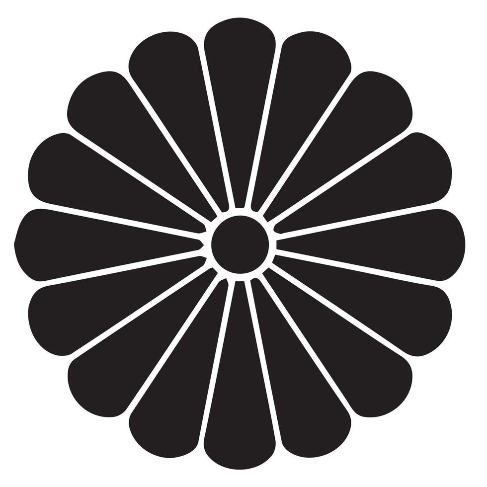 símbolo del escudo kamon del clan japonés. antiguo símbolo de sello