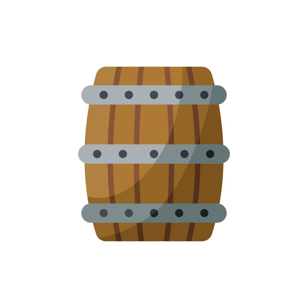 wooden barrel icon design vector template