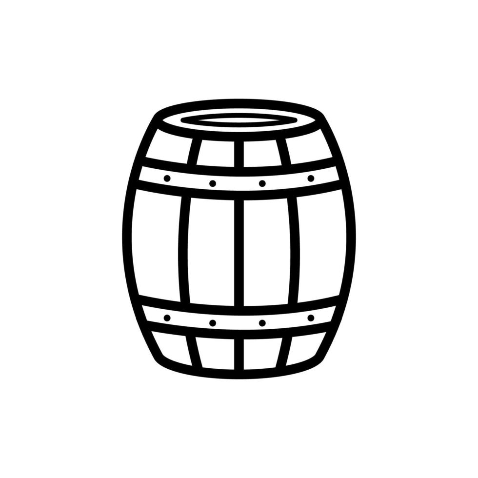 wooden barrel icon design vector template
