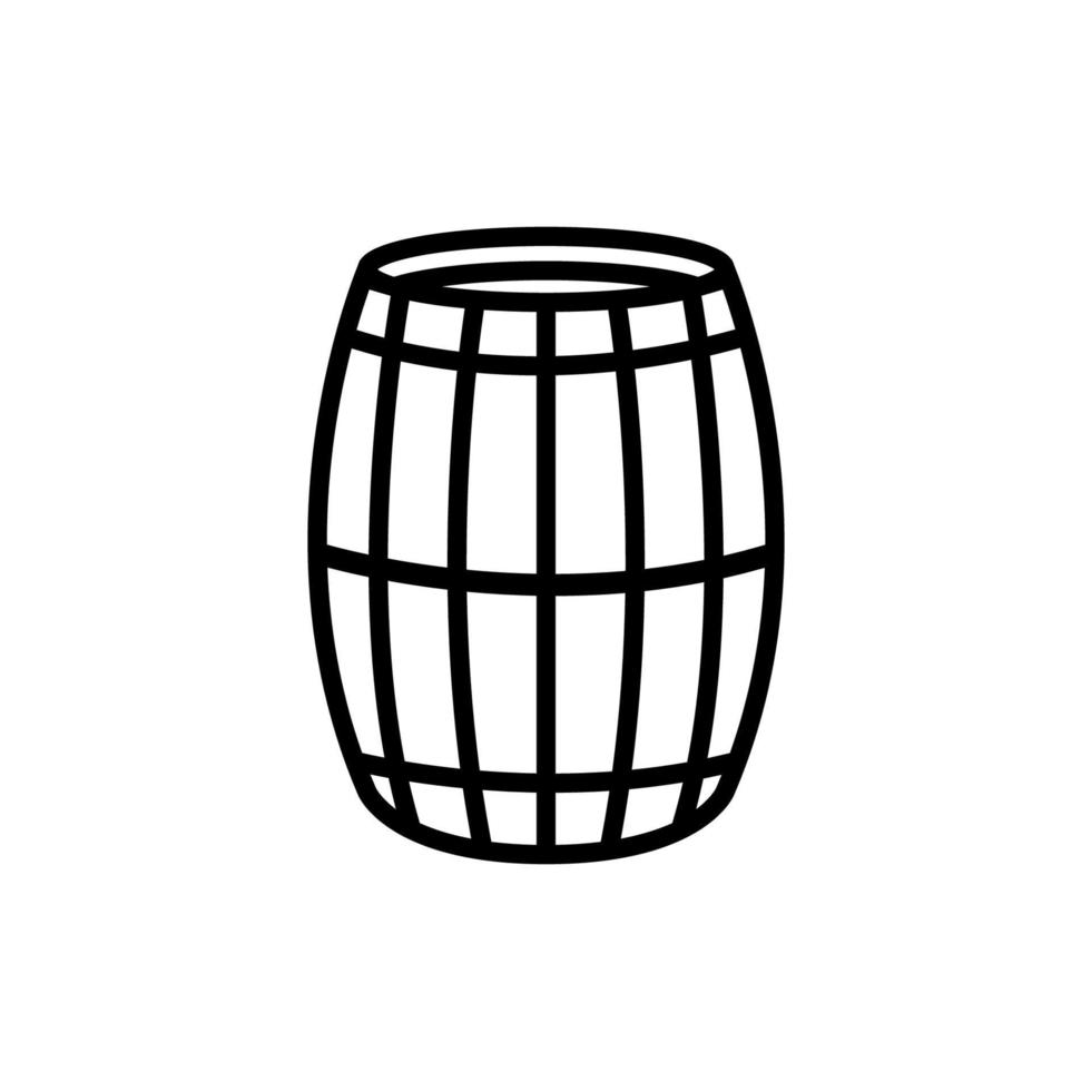 wooden barrel icon design vector template