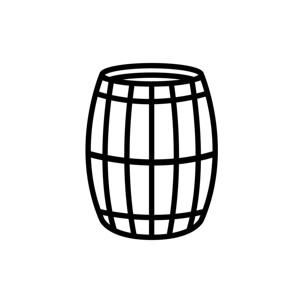 plantilla de vector de diseño de icono de barril de madera