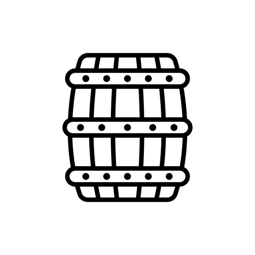 plantilla de vector de diseño de icono de barril de madera