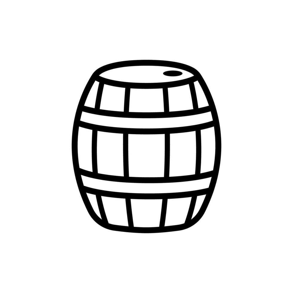 plantilla de vector de diseño de icono de barril de madera