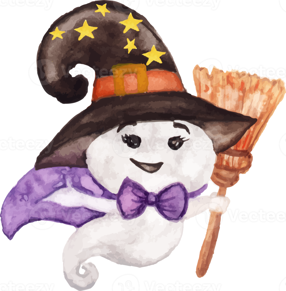 watercolor ghost halloween png