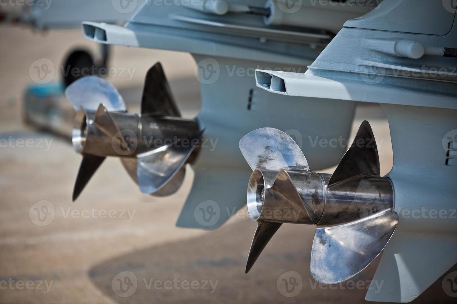 Two motor boat screws photo