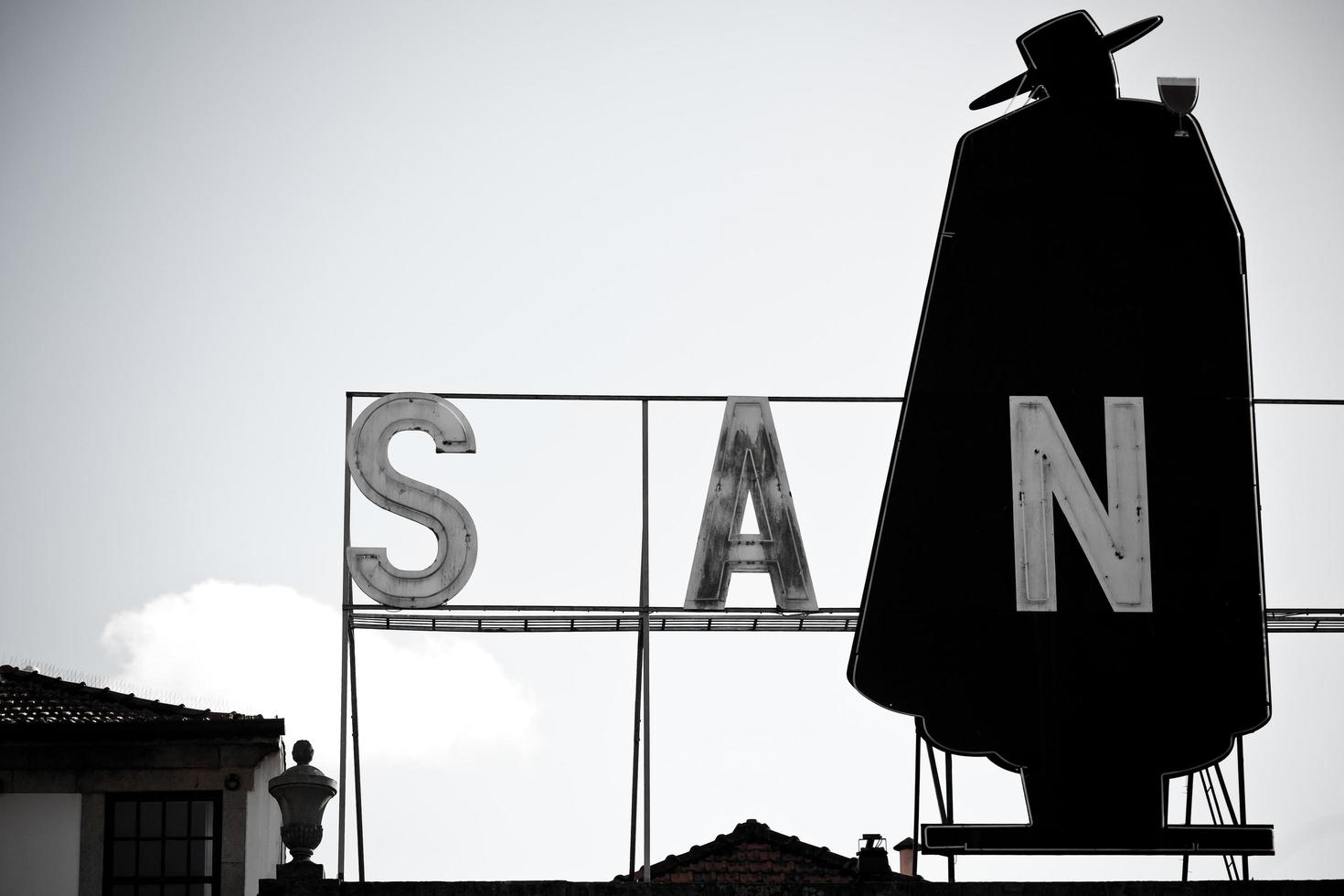 Porto, Portugal - January 21, 2013 Sandeman Advertising Signboard photo