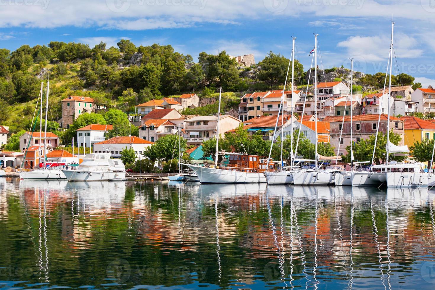 Skradin is a small historic town in Croatia photo