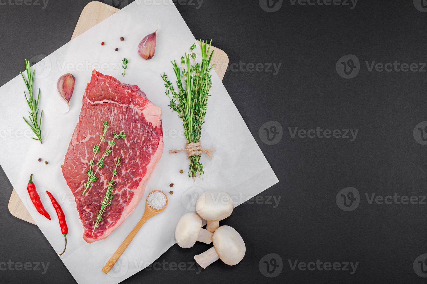 Fresh beef fillet with ingredients in cooking 13083349 Stock Photo at