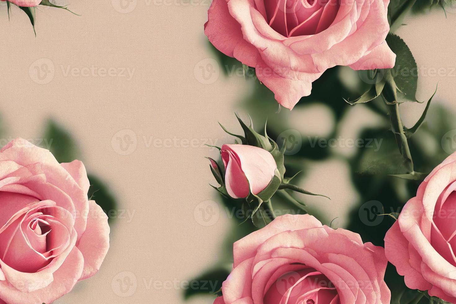 Seamless pattern. Beautiful pink peonies. Repeatable background, wallpaper, backdrop. photo