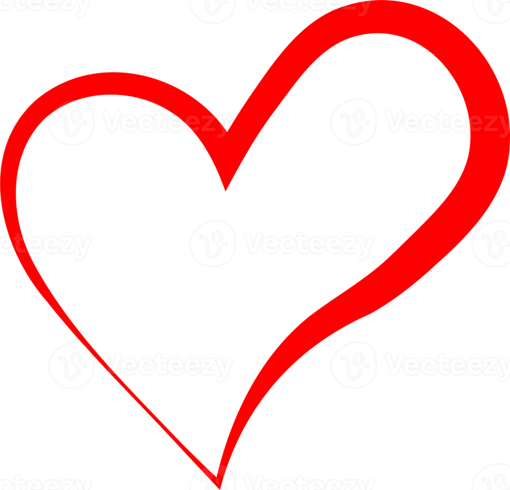 Red heart icon illustration. Love signs in red colors. 13083602 PNG