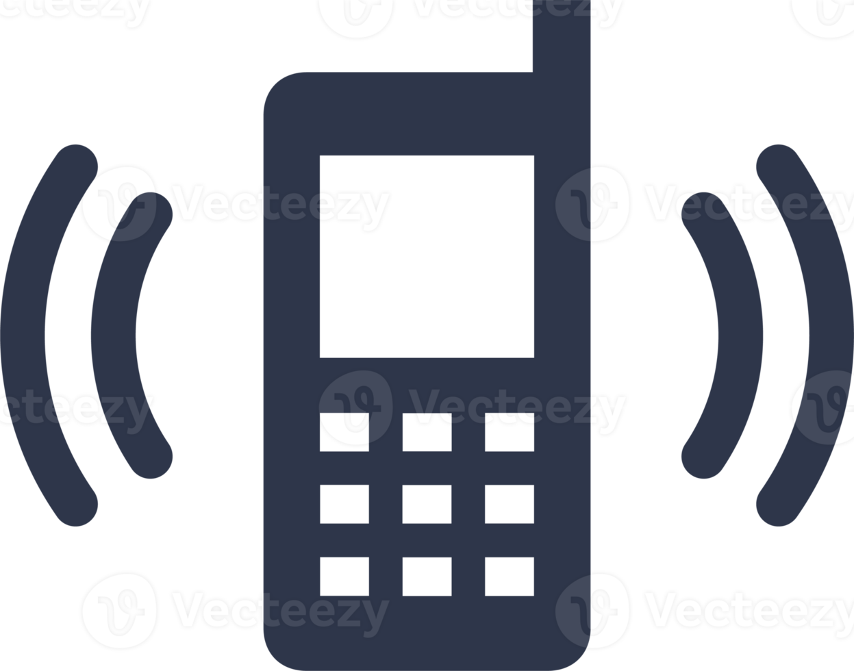 icône simple de téléphone qui sonne. signe de sonnerie de smartphone. illustration de sonnerie de smartphone ou de téléphone portable. png