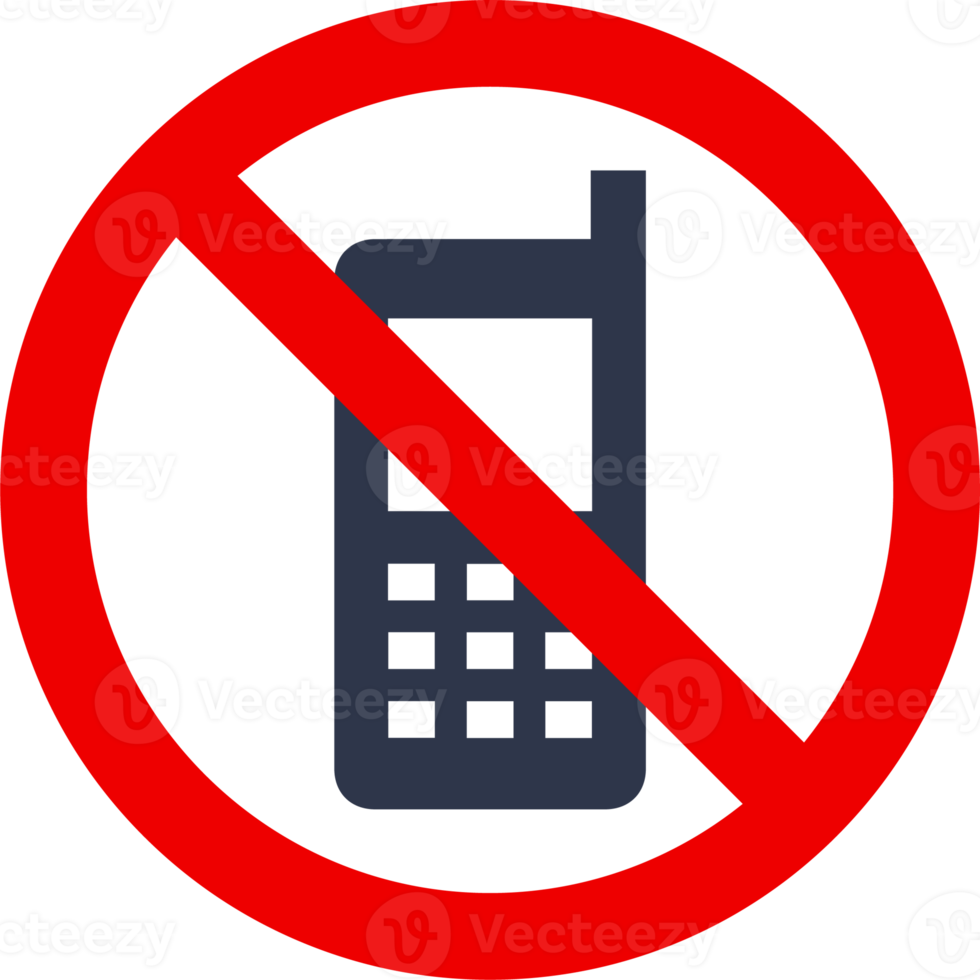 couper le son du téléphone. mode silencieux sur le smartphone. interdit d'utiliser le téléphone portable. png