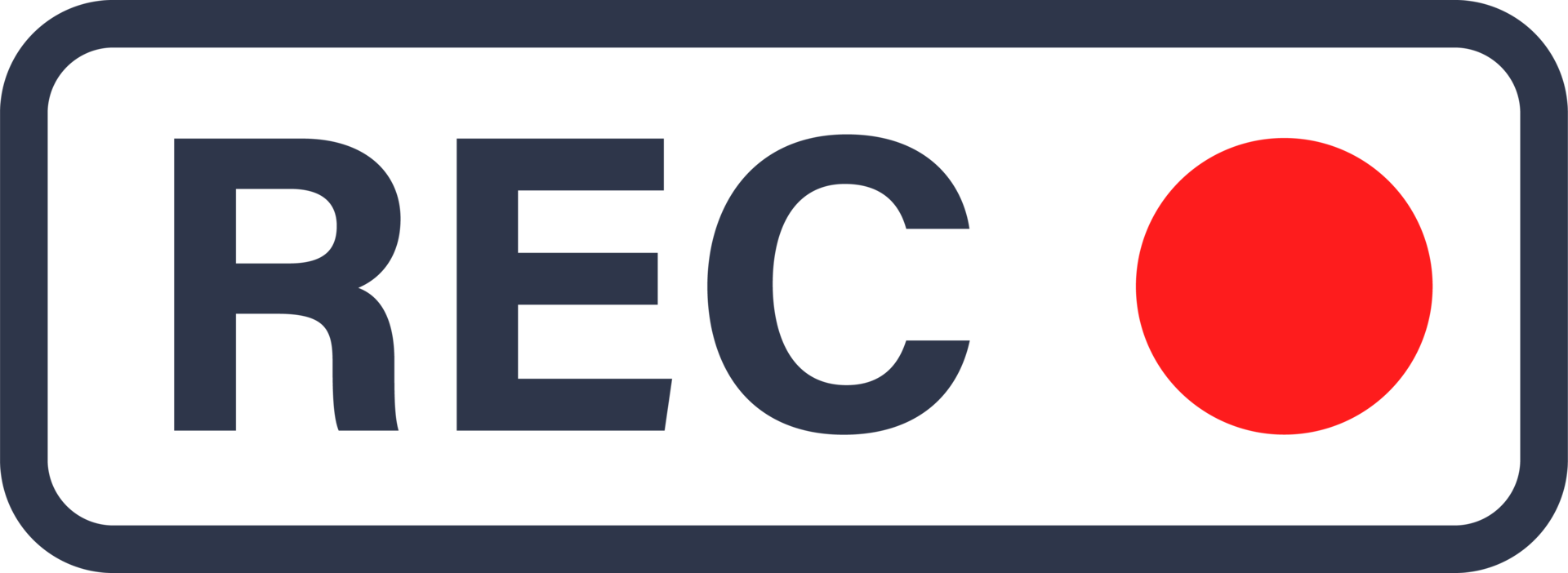 Recording icon. Red logo camera video recording signs. Rec