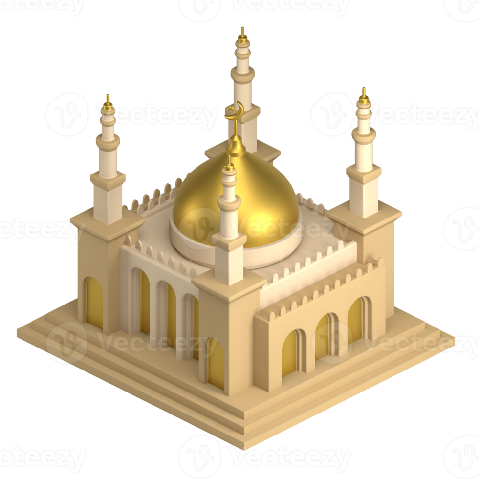 islamic mosque 3d icon png