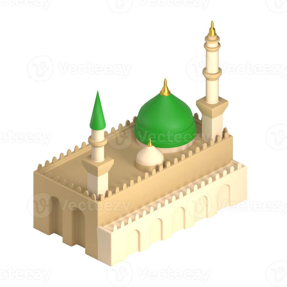 nabawi moschea 3d icona png
